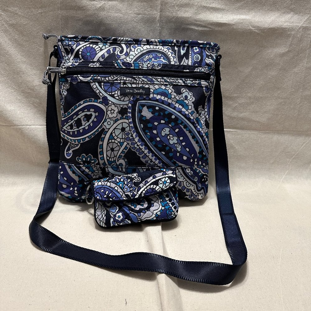 NWOT Vera Bradley Nylon Cross Body With Matching Card Case